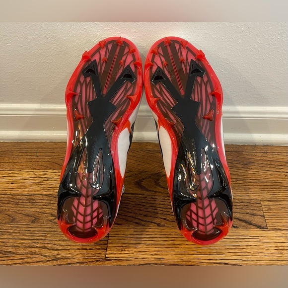 Nike Alpha Menace Elite 3 White/Red Football Cleats Mens Size 14 DM1792-105 $200 - Picture 6 of 7